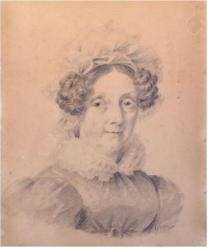 null Antoine-Jean GROS (1711-1835) Portrait de Madame Sophie Geneviève DESMOUCEAUX,...