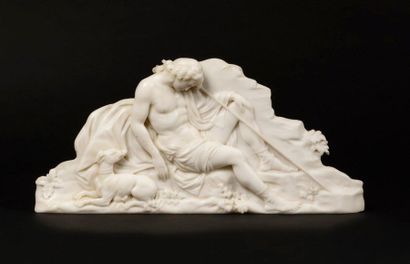 null English neo-classical school circa 1800 The Sleep of Endymion Bas-relief in...