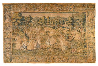 null Exceptional and very important tapestry of Enghien (Flanders) mid 16th century....