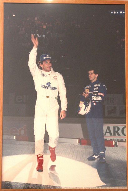 Ayrton Senna et Alain Prost 
Photo sur papier...
