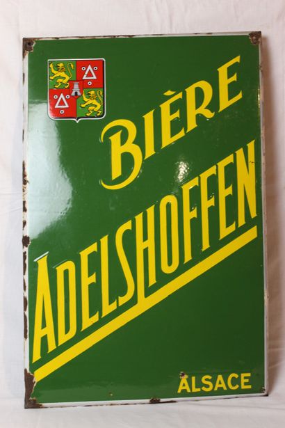 null Plaque émaillée Bières Adelshoffen

Plaque émaillée simple face, verte. Promotionnelle...