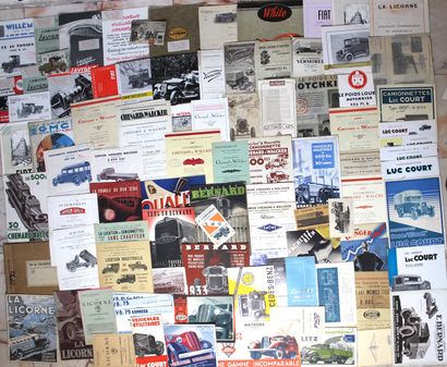 null Documentations camions , Petites marques, avant 1940

Lot de documentation sur...