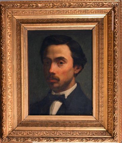 Jean-Paul LAURENS (1838-1921) Portrait d'un jeune homme Signé et daté en bas à gauche...
