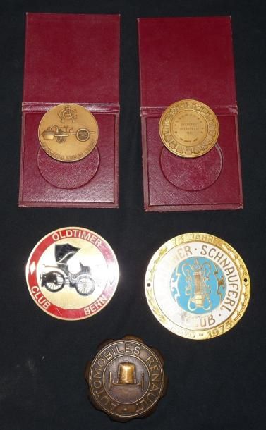 null Lot de 2 médailles du Cinquantenaire de l'Automobile Club de l'Ouest 20 juin...