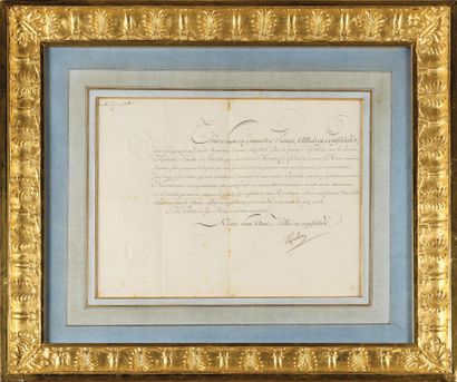 null NAPOLÉON IER. Lettre signée « Napoléon » [au landamann et à la diète de la Confédération...