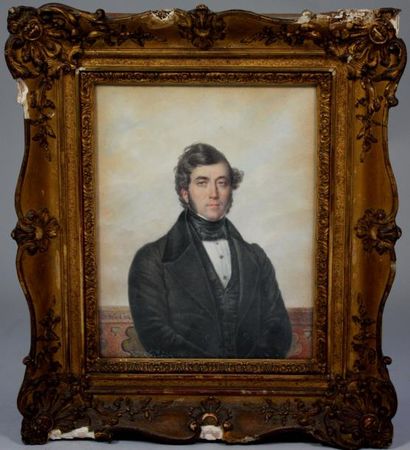 Jean François Gerard FONTALLARD (1777 - 1858) Portrait de Jean-François D'YVERS sur...