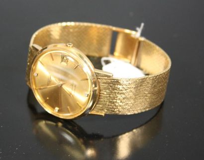 LONGINES Modèle "Flagship". Montre bracelet en or jaune 18k, le boîtier français...