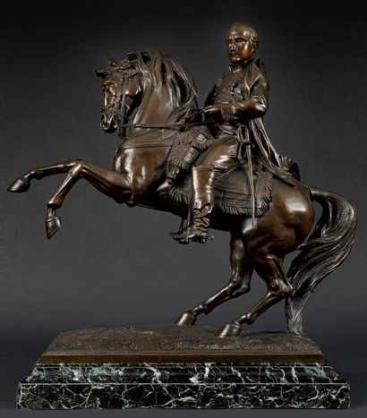 VITAL DUBRAY Gabriel (1813-1892) « L'Empereur Napoléon Ier à cheval. » Important...