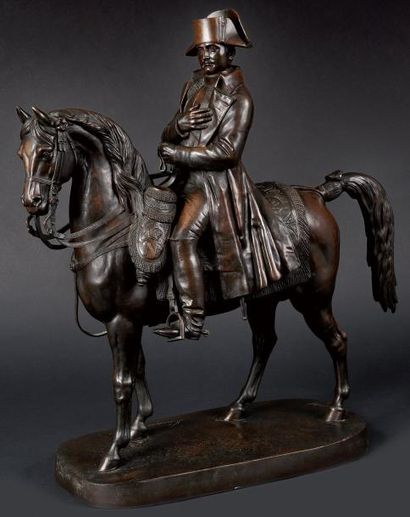 NIEUWERKERKE (de) Emilien (1811-1892) « L'Empereur Napoléon Ier cheval » Statue equestre...