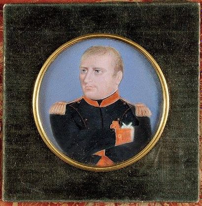 Ecole française du XIXè siècle « L'Empereur Napoléon Ier en buste, en uniforme des...