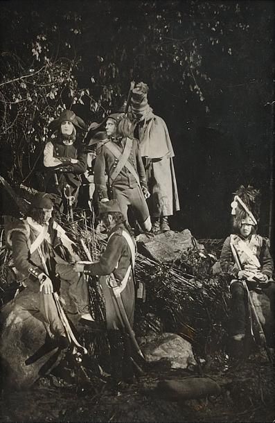 null LIPNITZKI Albert Dieudonné (Napoléon) lors du tournage du film d'Abel Gance...
