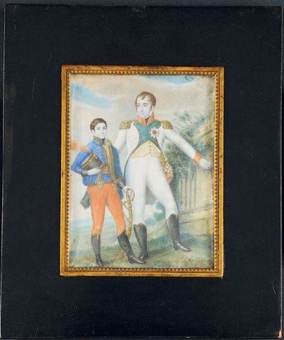 Jean Baptiste WICAR, d'après « Le roi de Hollande Louis Bonaparte et son fils Louis...