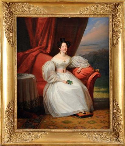 PINGRET Edouard Henri Théophile (Saint Quentin 1788 - 1875) « Portrait de la soeur...