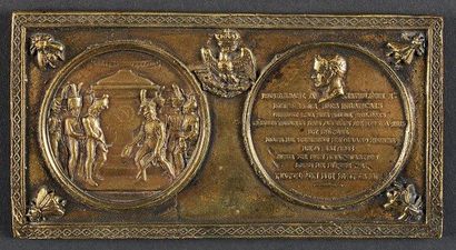 null Rare plaque commémorative des grognards de l'Empereur Napoléon 1er « hommage...