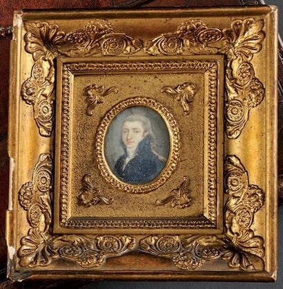 Ecole Française de la fin du XVIIIè siècle « Portrait en buste d'un officier du Directoire....