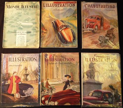 null Lot comprenant Le Monde Illustré, numéro spécial Salon 1937; L'Illustration...
