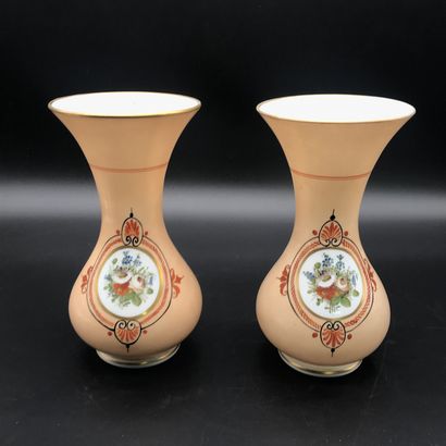 null Pair of opaline VASES painted with flowers

H. 24.5 cm