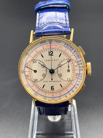  LEBOIS & CO Antimagnetic Circa 1960 Ref 2889 Lebois & Co 2-counter chronograph in...