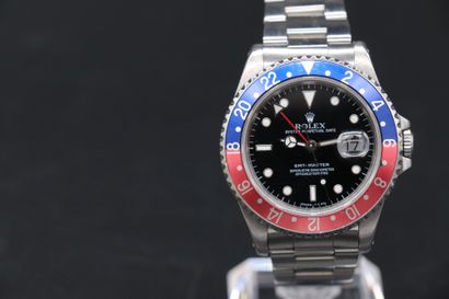 null ROLEX GMT-MASTER called "Pepsi" ref. 16700 TO 1990. Numbered E 205870. Steel...