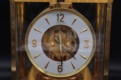  JAEGER LECOULTRE ATMOS Atmospheric clock in gilded metal in cubic form and glazed...