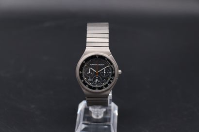  PORSCHE DESIGN " made by IWC"circa 2010 Titanium chronograph wristwatch. Round PTC...
