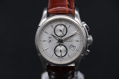 null HAMILTON Jazzmaster Men's Automatic Chronograph Wrist Watch. Stainless steel...