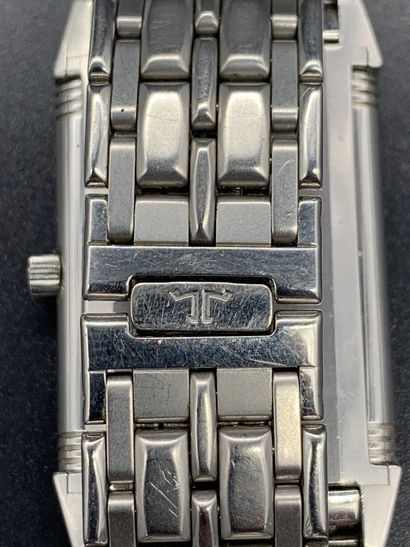null JAEGER LECOULTRE Reverso Ref 250.8.86 Franc-maconical watch. Steel bracelet....