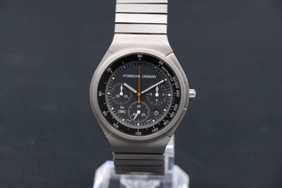 null PORSCHE DESIGN " made by IWC"circa 2010 Titanium chronograph wristwatch. Round...