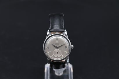 null OMEGA (automatic ref. 2576-4), circa 1954 Steel sports watch with screw-down...
