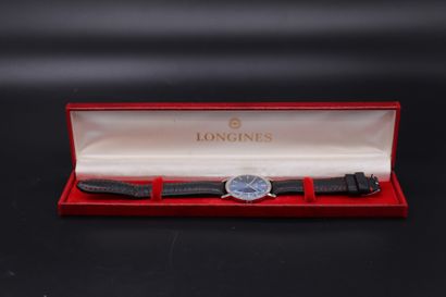 null LONGINES DEVILLE " extra-flat " Circa 1970 Ref 16474724 Steel bracelet watch,...