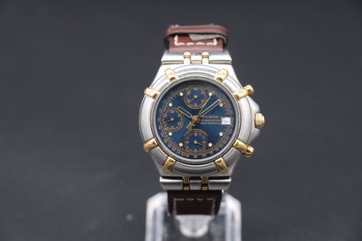  KRIEGER Chronograph Ref. B929/1764 Gold and steel chronograph watch. Movement: cal....