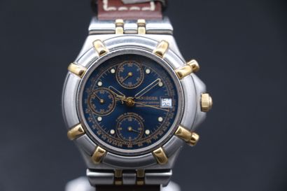 null KRIEGER Chronograph Ref. B929/1764 Gold and steel chronograph watch. Movement:...