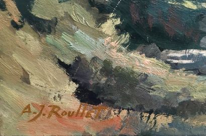 null Jacques Armand ROULLET (1903-1995) Début d'orage à l'ile de Ré Huile sur toile...
