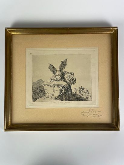 null Francisco de GOYA (1746-1828) d'après Suite de trois estampes Planche 9 et 72...