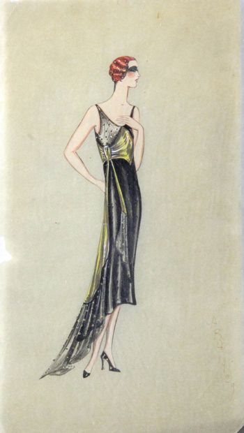 null ARA (Actif vers 1925-30) Modèles de robes et manteaux, vers 1926-29 Suite de...