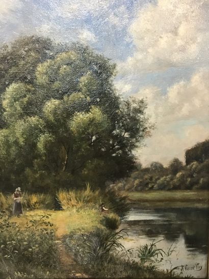 null Vincent VIRY (XIXe siècle)

Pecheur au bord de l'eau

Huile sur toile

Signé...