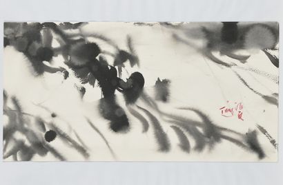 null T'ANG HAYWEN (1927-1991) Untitled, 1990 Ink on paper Signed lower right Noted...