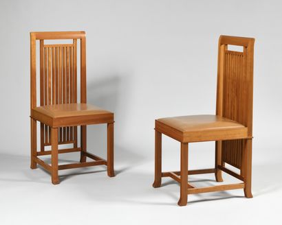 null FRANK LLOYD WRIGHT (1967-1959) CASSINA Publisher Ward Willits House chair, model...
