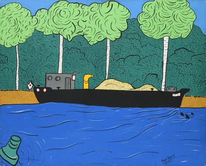 null 
FRANCKY BOY (BORN 1954)

The Japanese barge on the Oise, 1987

Acrylic on canvas

Signed,...