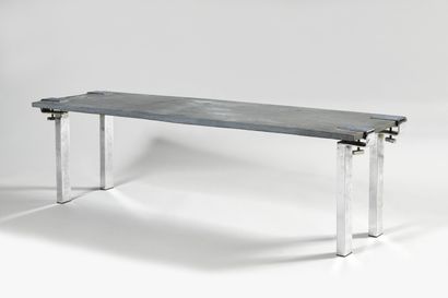 null FRANÇOIS ARNAL (1924-2012) Verrerie Saint Just Atelier A T 9 Coffee table with...