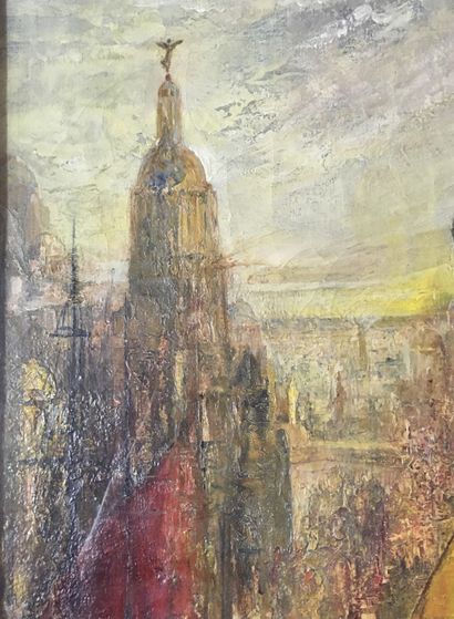 null Pinkney MARCIUS-SIMONS (1867-1909) Le Mont Ophir Huile sur toile sous verre...
