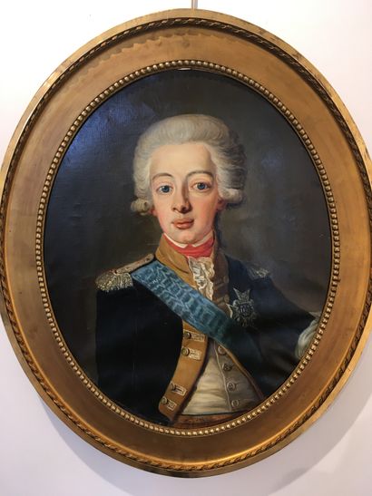 null SWEDISH SCHOOL in the taste of the 18th century Bust portrait of King Gustav...