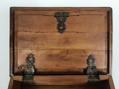 null NANCY - Atelier des Bagard Rectangular box made of St Lucia wood carved with...