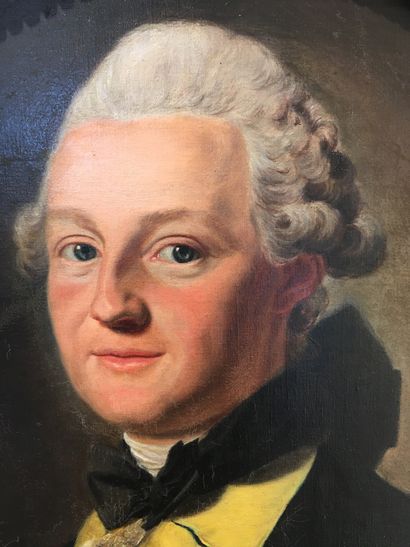  Alexandre ROSLIN (1718-1793) D'après Portrait en buste du Baron Carl Adam Wachtmeister...