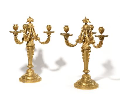 An important pair of ormolu and chiseled...