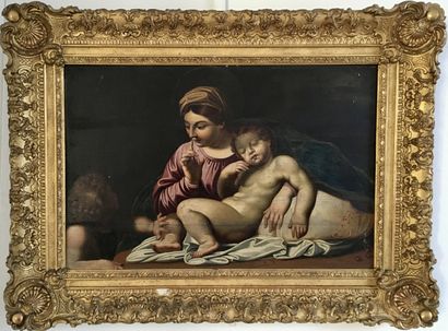 null FRENCH SCHOOL circa 1800, after Annibal CARRACHE The Madonna of Silence Reinforced...
