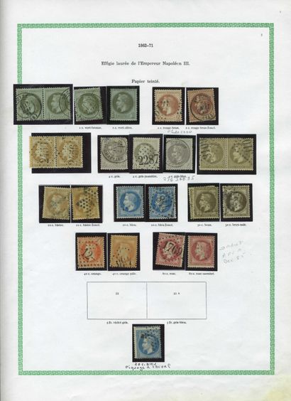  FRANCE POSTE – PA – TAXE - PREOS Emissions 1849/2000 : Collection de timbres oblitérés,...