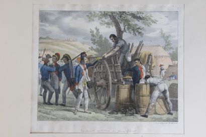 null 
D’après Charles Horace VERNET. « La vire d’un Soldat » suite de cinq lithographies...