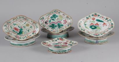 CHINA, LATE 19th CENTURY Suite of seven poly-lobed...
