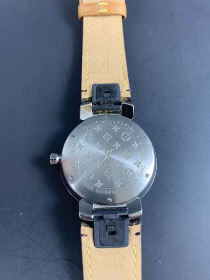 null LOUIS VUITTON Tambour Ref : TJ643 / Q13MJB Ladies' wristwatch, round case, white...